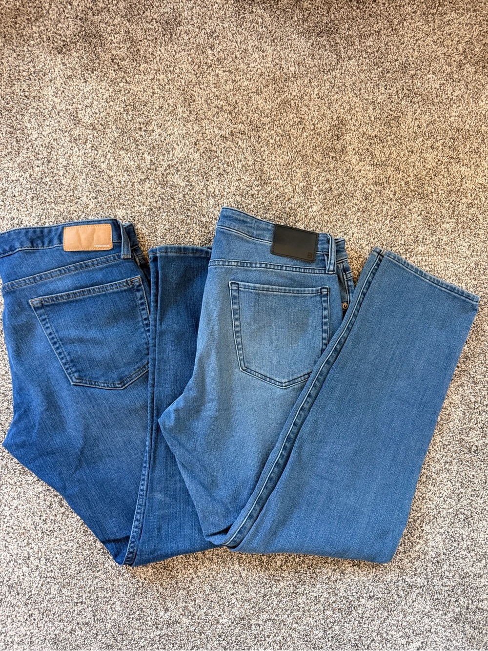 Set of 2: Bonobos Men's Classic Blue Jeans - Versatile Everyday Denim